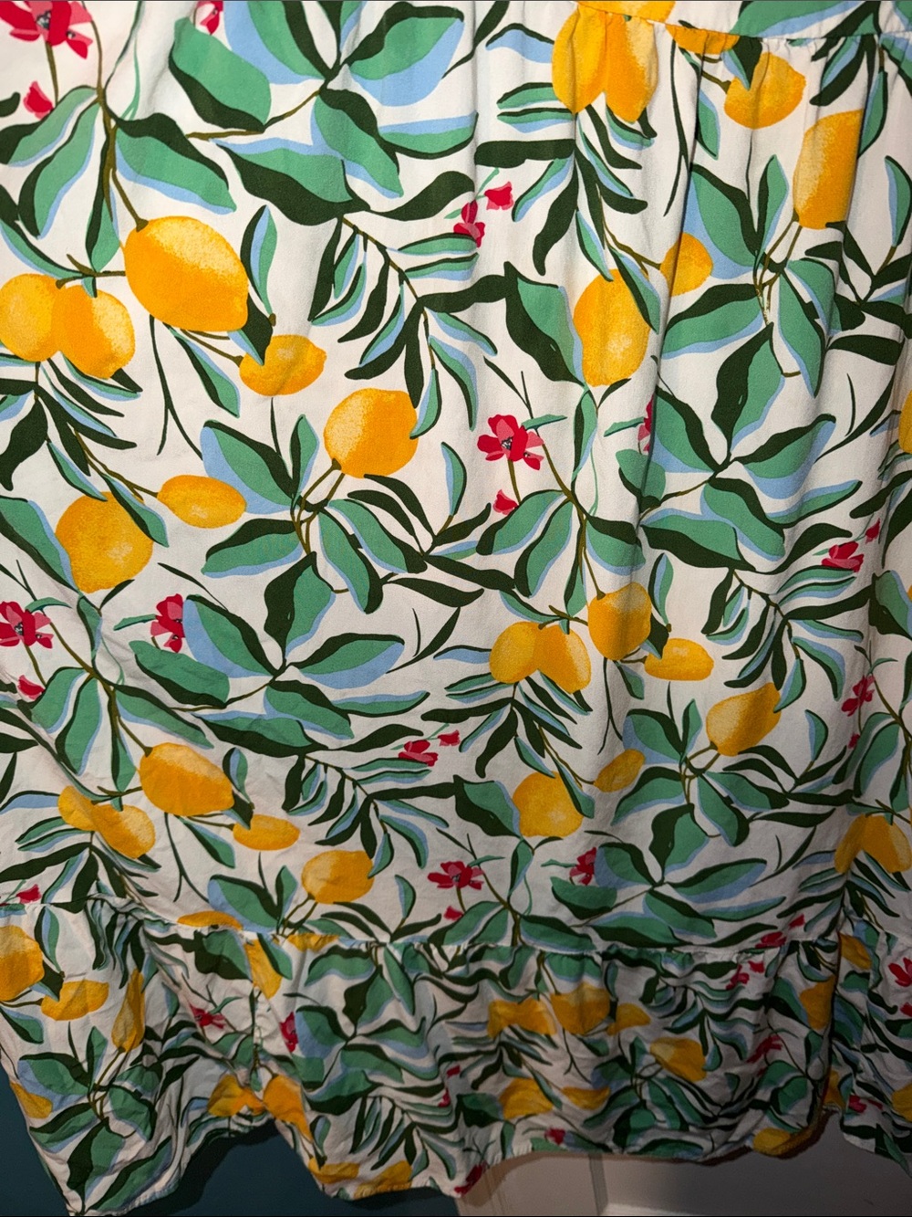 Ava & Viv Yellow Lemon Print Midi Dress - Picture 5 of 9